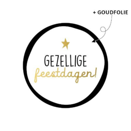 Stickers - Kerst - Gezellige feestdagen! - per 10 stuks