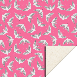 Kadozakje - Birds - flamingo pink - per 5 stuks (12x19cm)