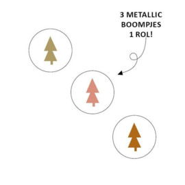 Stickers - Kerst - Kerstboom assorti - per 10 stuks