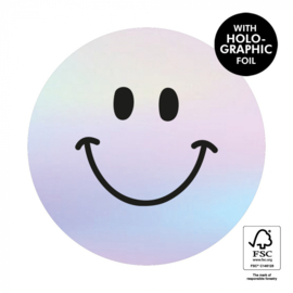 Stickers - Smiley - holographic - per 10 stuks