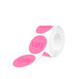 Stickers - LIEFS - Spot UV - Flamingo - per 10 stuks