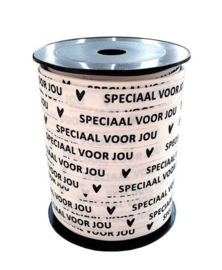 Lint - paperlook - Speciaal voor jou - wit - 10mm - 3m