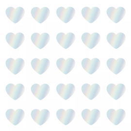 Stickers - Mini Hearts - holografisch - per 10 stuks