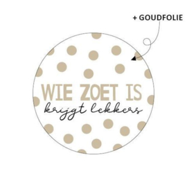Stickers - Sint - Wie zoet is krijgt lekker - per 10 stuks