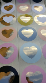 Stickers - Lovely Hearts - Colorful - per 10 stuks