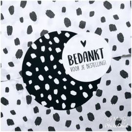 Stickers - 101 dots zwart - XL - per 10 stuks