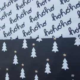 Inpakpapier - Kerst - Hohoho & Christmas trees ⭐ - 2m