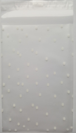 Zakjes - semi transparant met dots - per 5 stuks (8x10cm)