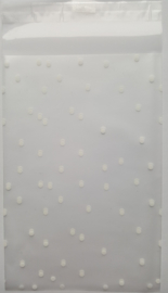 Zakjes - semi transparant met dots - per 5 stuks (8x10cm)