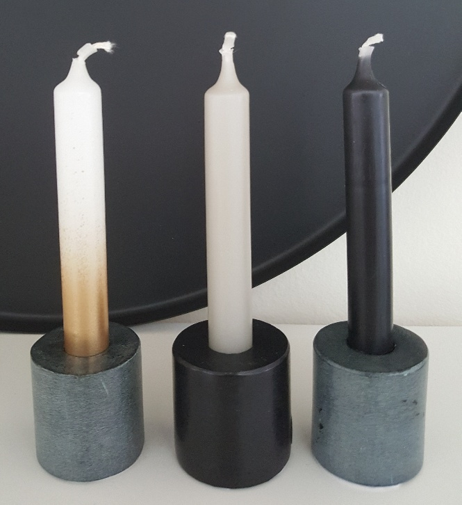 zuurstof Steen Weglaten Kandelaar - mini voor potloodkaars - grijs | Kaarsen / LED Kaarsen /  Kandelaars | Bloemhuisje