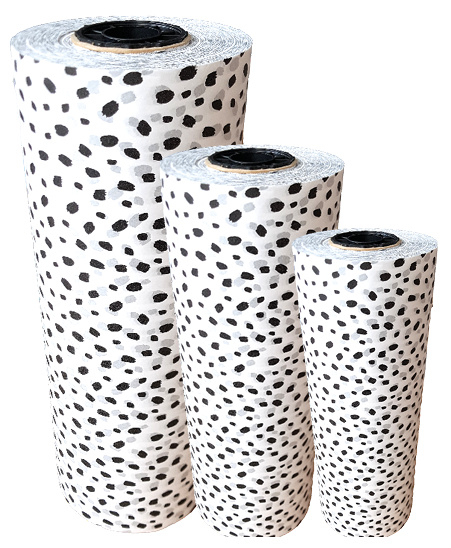 Toezicht houden omzeilen Mis Tissue paper / Vloeipapier - 101 Dots - wit / zwart - op rol - 2m |  Inpakpapier / Cellofaan / Vloeipapier | Bloemhuisje