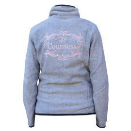 Fleece Vest "Countesse"grijs/pink