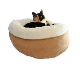AFP Lambswool Donut Bed Tan