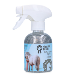 Paardenpraat Glitterspray Zilver