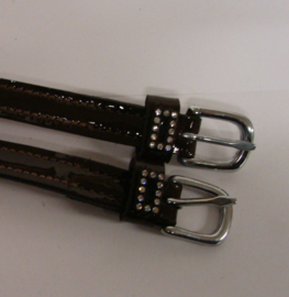 Hb 843 Spoorriempjes Lak met Strass