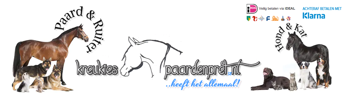 Paarden, honden en katten spullen kopen doe je bij Kreukiespaardenpret | Paarden, honden en katten artikelen | Goedkoop |  Snelle levering |  Kwaliteit