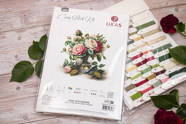Borduurpakket Vase with Roses - Luca-S    ls-b7026