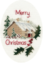 Borduurpakket Christmas Card - Christmas Cottage - Bothy Threads     bt-dwcdx26