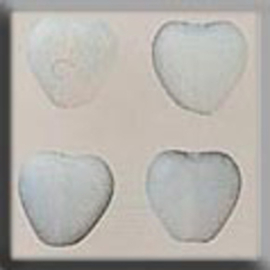 Glass Treasures Medium Chnld Heart-Matte Opal - Mill Hill  mh-12090