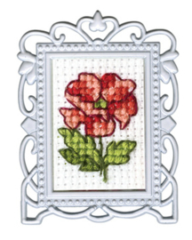 Borduurpakket Framed Art Red Flower - RTO    rto-fa028