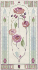 Borduurpakket Mackintosh - Oriental Rose - Derwentwater Designs  bt-dwmkp05