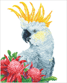 Diamond Dotz White Cockatoo & Warathas - Needleart World   nw-dd10-059