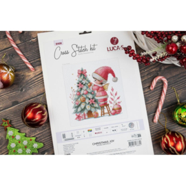 Borduurpakket Christmas Joy - Luca-S      ls-b1439