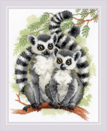 Borduurpakket Lemurs - RIOLIS    ri-2196