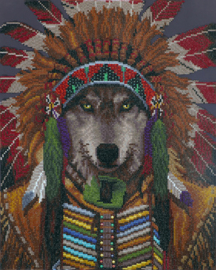 Diamond Dotz Wolf Spirit Chief - Needleart World  nw-dd10-053