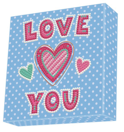 Diamond Dotz LOVE YOU - Needleart World    nw-dbx-001