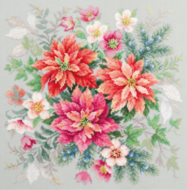 Borduurpakket Flower Magic Poinsettia - Chudo Igla  ci-214-273