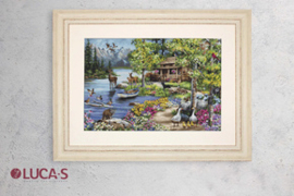Borduurpakket Cabin by the Lake - Luca-S   ls-b2410