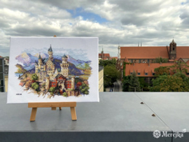 Borduurpakket Neuschwanstein Castle - Merejka  mer-k201