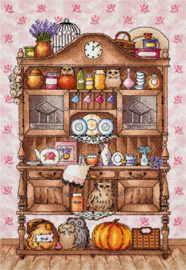 Borduurpakket Kitchen Cabinet with Owls - PANNA    pan-1864-pt