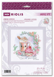 Borduurpakket Sweethearts Coffee - RIOLIS   ri-pt0092