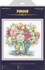 Borduurpakket Luxury Peonies - PANNA    pan-7063-c