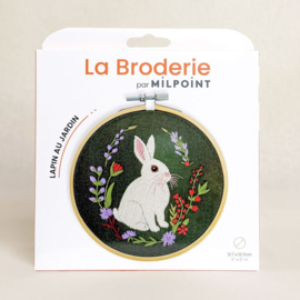 Vrij borduren pakket Garden Rabbit - Milpoint    mil-e1-016k