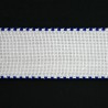 Aida Borduurband wit met marine blauwe rand / 5 cm breed