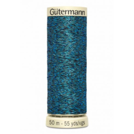 Gutermann metallic garen kleur groen/blauw nr: 483