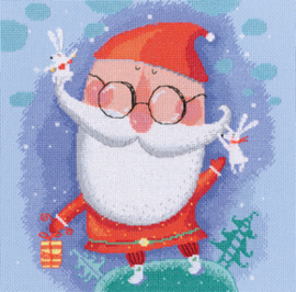 Borduurpakket Cheerful Santa - RTO    rto-m00647