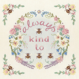 Vrij borduren pakket Cassandra Riley - Bee Kind To Bees - Bothy Threads