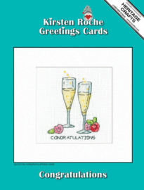 Borduurpakket Card - Congratulations - Heritage Crafts    hc-1753a