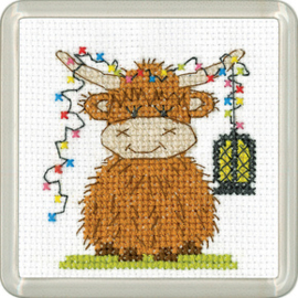 Borduurpakket Highland Coaster - Lantern - Heritage Crafts    hc-1838a