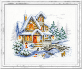 Borduurpakket Winter cottage - Chudo Igla (Magic Needle)    ci-110-042