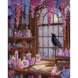 Borduurpakket Raven’s Library - Leti Stitch      leti-l9987
