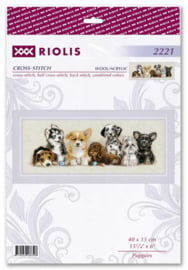 Borduurpakket Puppies - RIOLIS    ri-2221