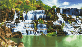 Diamond Dotz Pongour Waterfall - Needleart World    nw-dd14-004