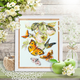 Borduurpakket Butterflies and Apples - Chudo Igla    ci-130-052