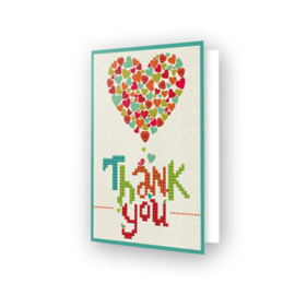 Diamond Dotz Greeting Card Thank You Heart - Needleart World    nw-ddg-005