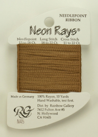 Neon Rays Medium Smoke Brown - Rainbow Gallery     rg-n045